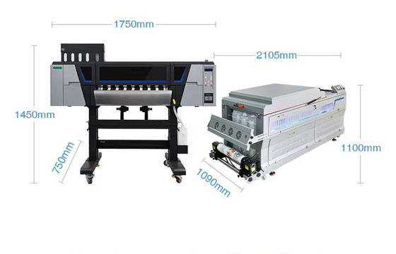 Imprimante UV DTF automatique à couverture 5 couleurs avec pré et post chauffe-média pour film UV DTF AB