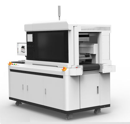 Imprimante UV à bande passante unique à grande vitesse pour l'impression sur des surfaces moyennes de 0 à 10 cm de hauteur et de 0 à 50 cm de largeur jusqu'à 200 m2/h