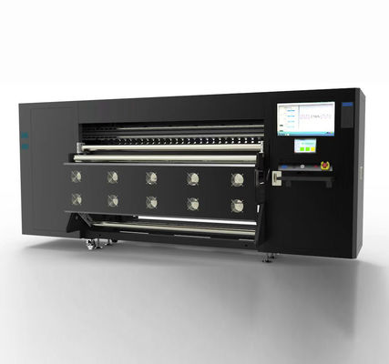 Imprimante textile numérique avec une vitesse d'impression maximale de 270 m²/heure, équipée d'un système d'alimentation en encre PLC