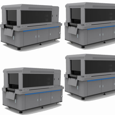 Imprimante UV à passage unique pour supports de hauteur 0-10cm, 2100x1450x1600mm dimensions de l'équipement, jusqu'à 200 m²/h de vitesse d'impression